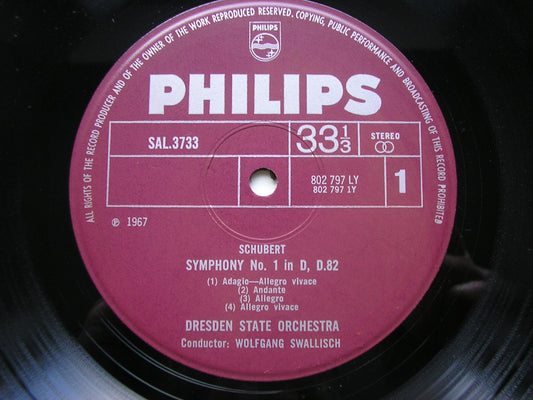 SCHUBERT: SYMPHONIES Nos. 1 & 2      SAWALLISCH / DRESDEN STATE ORCHESTRA     SAL 3733