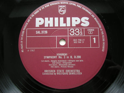 SCHUBERT: SYMPHONIES Nos. 3 & 4     SAWALLISCH / DRESDEN STATE ORCHESTRA    SAL 3726