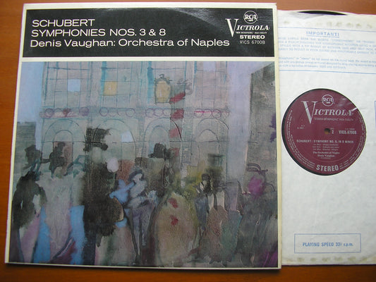 SCHUBERT: SYMPHONIES Nos. 3 & 8 'Unfinished'     VAUGHAN / ORCHESTRA OF NAPLES     VICS 6700B