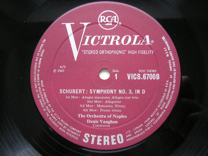 SCHUBERT: SYMPHONIES Nos. 3 & 8 'Unfinished'     VAUGHAN / ORCHESTRA OF NAPLES     VICS 6700B