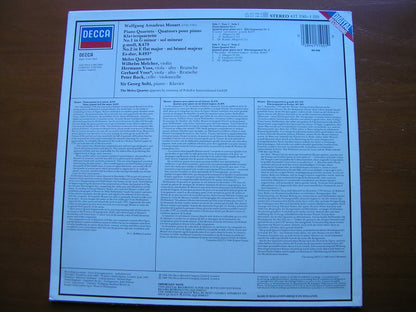 MOZART: PIANO QUARTETS Nos. 1 & 2     GEORG SOLTI / MELOS QUARTET     417 190