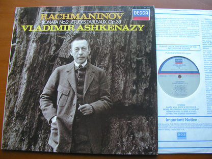RACHMANINOV: PIANO SONATA No. 2 / ETUDES TABLEAUX Op. 33     VLADIMIR ASHKENAZY     SXL 6996