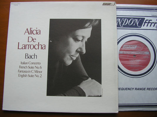 ALICIA DE LARROCHA PLAYS BACH: ITALIAN CONCERTO / FANTASIA / FRENCH SUITE No. 6 /ENGLISH SUITE No. 2      CS 6748