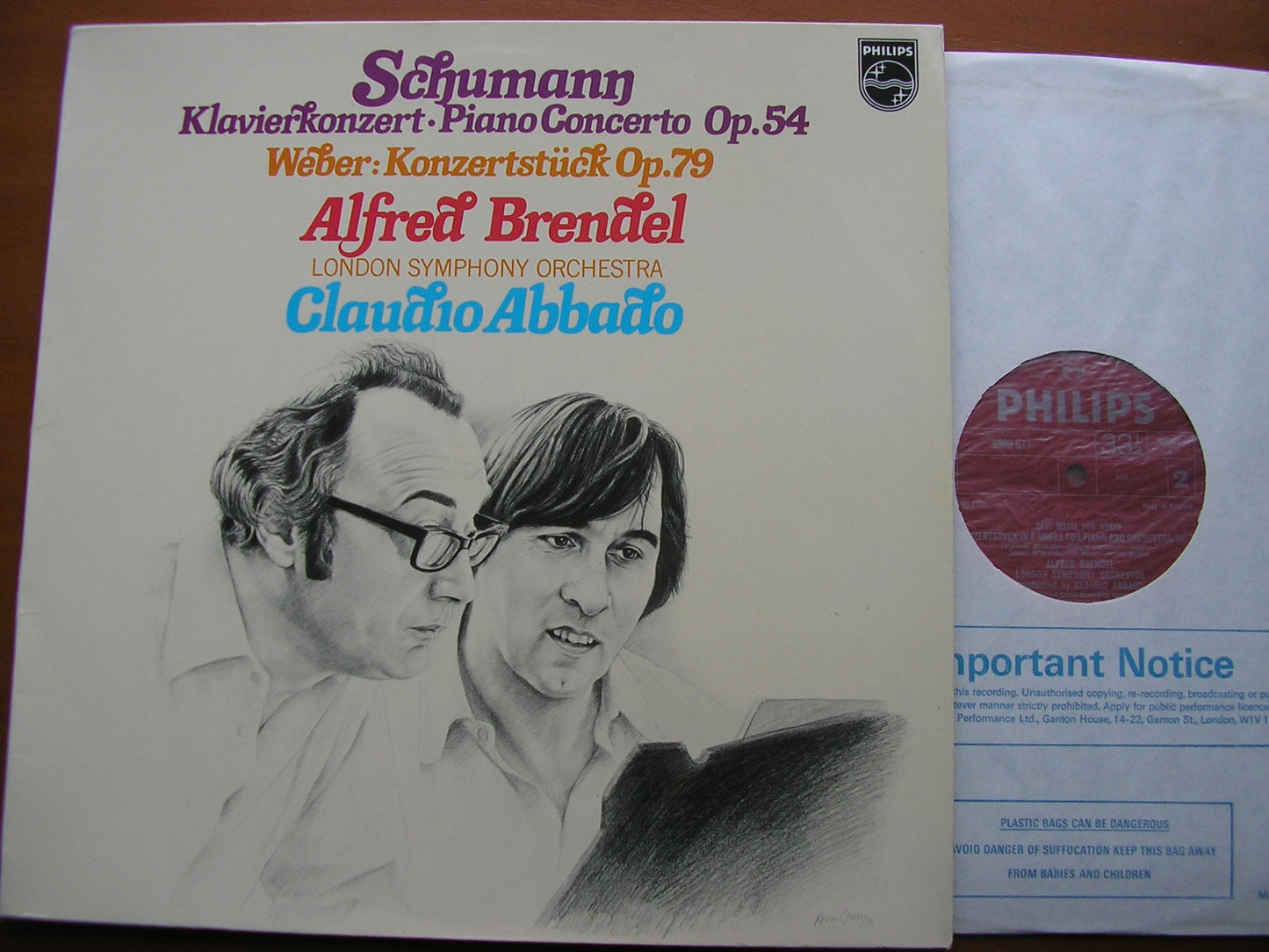 SCHUMANN: PIANO CONCERTO / WEBER: KONZERTSTUCK     BRENDEL / LONDON SYMPHONY / ABBADO    9500 677