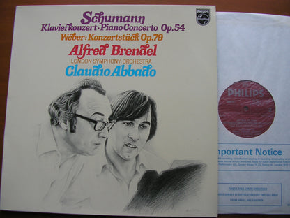 SCHUMANN: PIANO CONCERTO / WEBER: KONZERTSTUCK     BRENDEL / LONDON SYMPHONY / ABBADO    9500 677