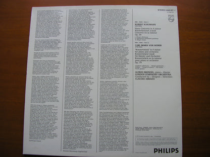 SCHUMANN: PIANO CONCERTO / WEBER: KONZERTSTUCK     BRENDEL / LONDON SYMPHONY / ABBADO    9500 677