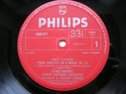 SCHUMANN: PIANO CONCERTO / WEBER: KONZERTSTUCK     BRENDEL / LONDON SYMPHONY / ABBADO    9500 677