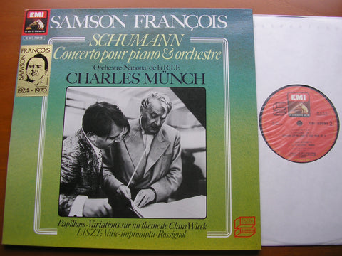 SCHUMANN: PIANO CONCERTO / PAPILLONS / WIECK VARIATIONS / LISZT: VALSE-IMPROMPTU     FRANCOIS / FRENCH RADIO ORCHESTRA / MUNCH    061 73019