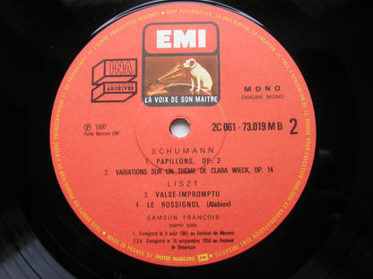 SCHUMANN: PIANO CONCERTO / PAPILLONS / WIECK VARIATIONS / LISZT: VALSE-IMPROMPTU     FRANCOIS / FRENCH RADIO ORCHESTRA / MUNCH    061 73019
