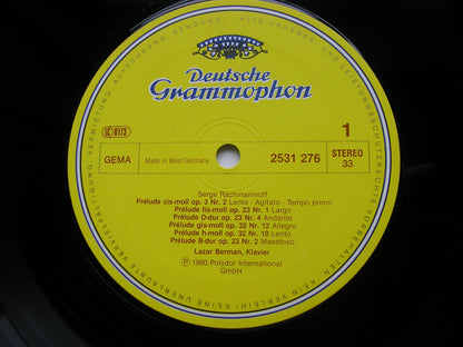 RACHMANINOV: CORELLI VARIATIONS / SIX PRELUDES     LAZAR BERMAN    2531 276