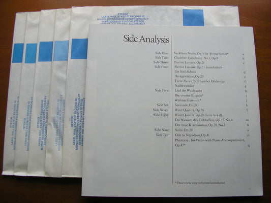 SCHOENBERG: COMPLETE WORKS FOR CHAMBER ENSEMBLE     ATHERTON / LONDON SINFONIETTA      SXLK 6660 - 4