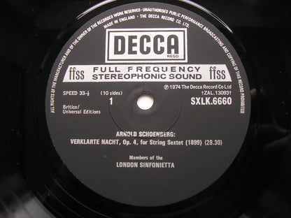 SCHOENBERG: COMPLETE WORKS FOR CHAMBER ENSEMBLE     ATHERTON / LONDON SINFONIETTA      SXLK 6660 - 4