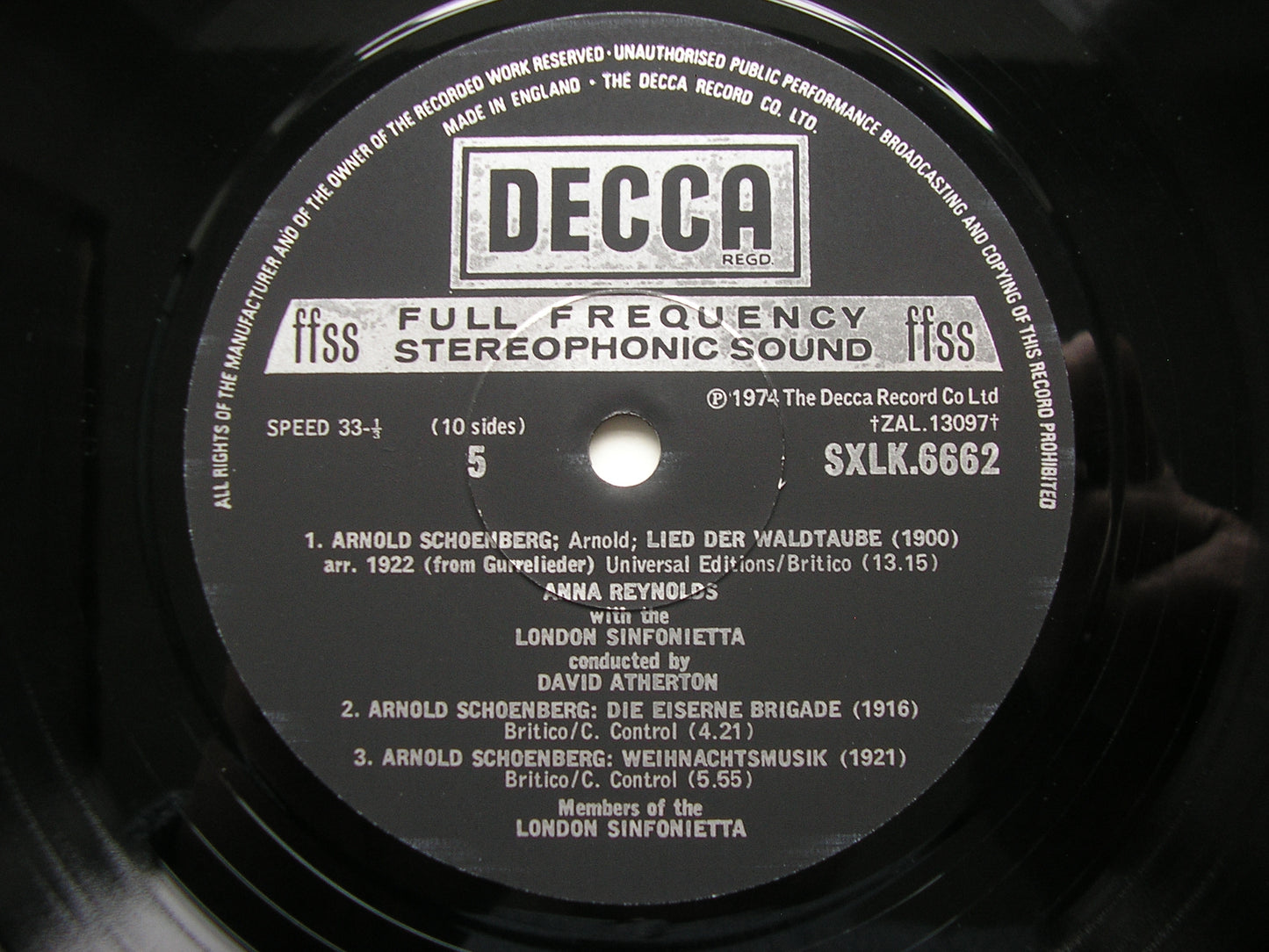 SCHOENBERG: COMPLETE WORKS FOR CHAMBER ENSEMBLE     ATHERTON / LONDON SINFONIETTA      SXLK 6660 - 4