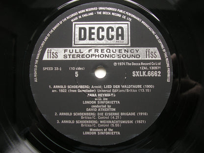 SCHOENBERG: COMPLETE WORKS FOR CHAMBER ENSEMBLE     ATHERTON / LONDON SINFONIETTA      SXLK 6660 - 4