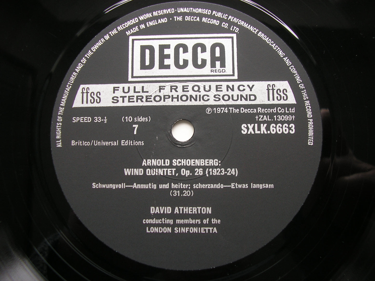 SCHOENBERG: COMPLETE WORKS FOR CHAMBER ENSEMBLE     ATHERTON / LONDON SINFONIETTA      SXLK 6660 - 4