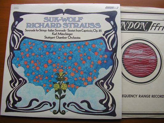 SUK: SERENADE / WOLF: ITALIAN SERENADE / STRAUSS: SEXTET from CAPRICCIO     MUNCHINGER / STUTTGART CHAMBER ORCHESTRA    CS 6737