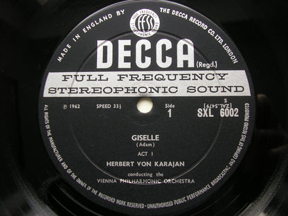 ADAM: GISELLE   KARAJAN / VIENNA PHILHARMONIC   SXL 6002