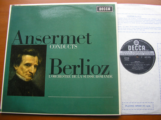 ANSERMET CONDUCTS BERLIOZ: FOUR OVERTURES / LA DAMNATION DE FAUST excerpts       ANSERMET / SUISSE ROMANDE    SXL 6165