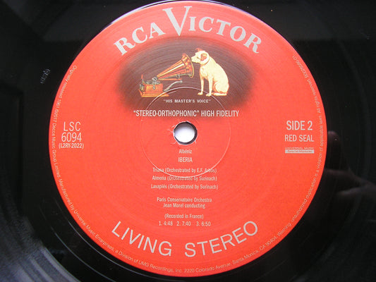 ALBENIZ: IBERIA / RAVEL: RAPSODIE ESPAGNOLE     MOREL / PARIS CONSERVATOIRE ORCHESTRA    ANALOGUE PRODUCTIONS /  LSC 6094