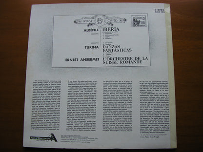ALBENIZ: IBERIA / TURINA: DANZAS FANTASTICAS     ANSERMET / SUISSE ROMANDE     SDD 180