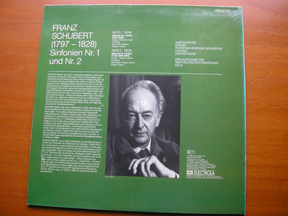 SCHUBERT: SYMPHONIES Nos. 1 & 2     WAND / COLOGNE RADIO SYMPHONY    065 99 772