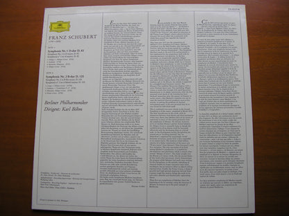 SCHUBERT: SYMPHONIES Nos. 1 & 2    BOHM / BERLIN PHILHARMONIC    2530 216
