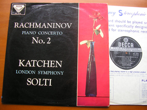 RACHMANINOV: PIANO CONCERTO No. 2 / BALAKIREV: ISLAMEY   KATCHEN / LONDON SYMPHONY / SOLTI    SXL 2076