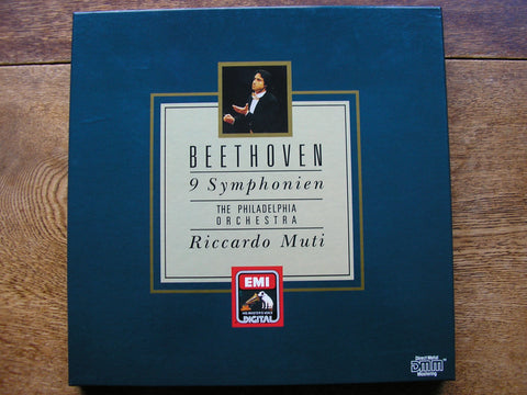 BEETHOVEN: THE NINE SYMPHONIES / OVERTURES   MUTI / PHILADELPHIA   6LP   EX 749487