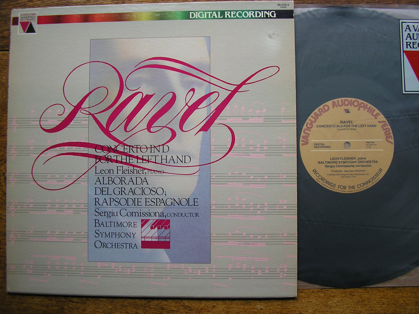 RAVEL: CONCERTO FOR THE LEFT HAND / RAPSODIE / ALBORADA   FLEISHER / BALTIMORE SYMPHONY / COMISSIONA  VA 25014