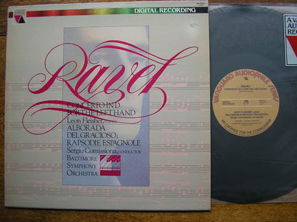 RAVEL: CONCERTO FOR THE LEFT HAND / RAPSODIE / ALBORADA   FLEISHER / BALTIMORE SYMPHONY / COMISSIONA  VA 25014