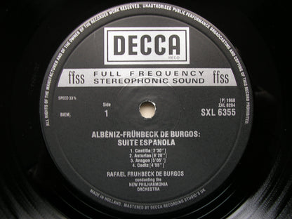 ALBENIZ: SUITE ESPANOLA    DE BURGOS / NPO  SXL 6355