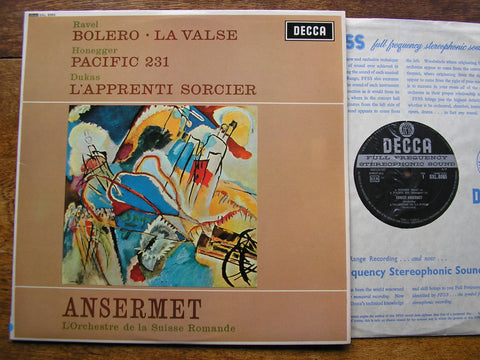 RAVEL/HONEGGER/DUKAS: ORCHESTRAL WORKS   ANSERMET / SUISSE ROMANDE   SXL 6065