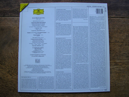 RAVEL: PIANO CONCERTOS / MENUET / LE TOMBEAU   ARGERICH / BEROFF / LSO / ABBADO  423 665
