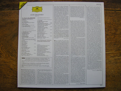 STRAVINSKY: THE RITE OF SPRING   BERNSTEIN / ISRAEL PHILHARMONIC  2532 075