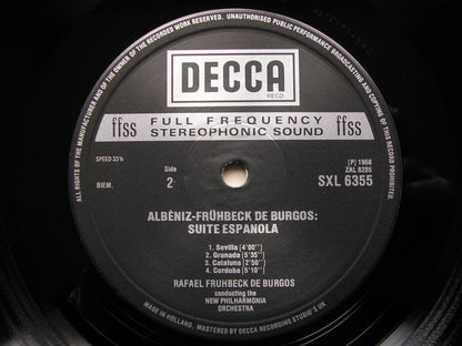 ALBENIZ: SUITE ESPANOLA    DE BURGOS / NPO  SXL 6355