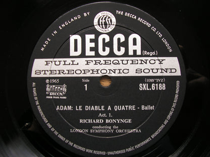 ADAM: LE DIABLE A QUATRE  LONDON SYMPHONY / BONYNGE  SXL 6188