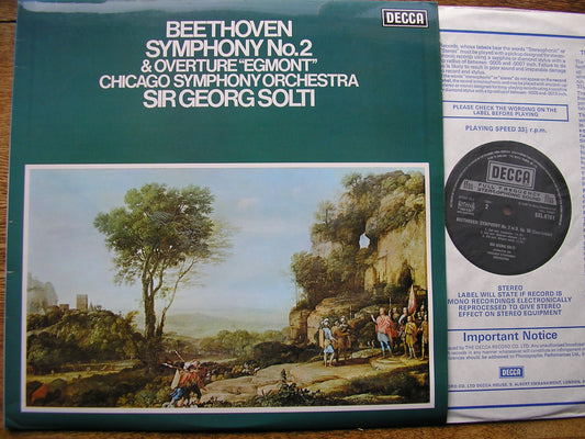 BEETHOVEN: SYMPHONY No. 2 / EGMONT Overture     SOLTI / CHICAGO SYMPHONY  SXL 6761