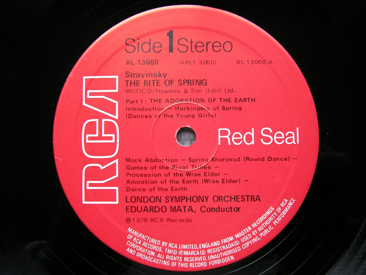 STRAVINSKY: THE RITE OF SPRING   MATA / LONDON SYMPHONY ORCHESTRA   RL 13060