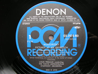 MUSSORGSKY: PICTURES AT AN EXHIBITION / RAVEL : PAVANE   LOUIS FREMAUX / TOKYO METROPLITAN SYMPHONY   OX-7072-ND
