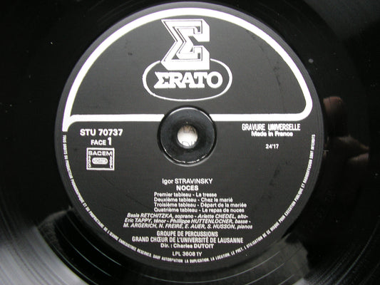 STRAVINSKY: LES NOCES / RENARD / RAGTIME   DUTOIT / SOLOISTS / ENSEMBLE INSTRUMENTAL   STU 70737