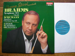 BRAHMS: THE FOUR SYMPHONIES / SCHUMANN: OVERTURES    JARVI / LONDON  SYMPHONY ORCHESTRA   CHANDOS 4 LP