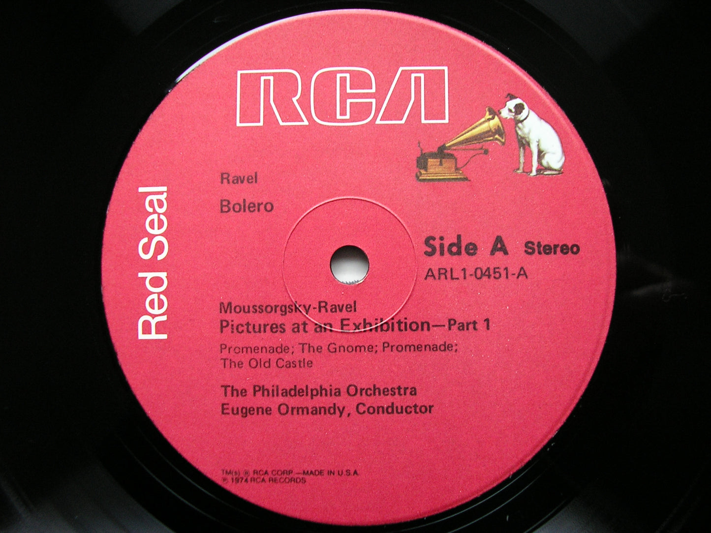 MUSSORGSKY: PICTURES AT AN EXHIBITION / RAVEL: BOLERO   ORMANDY / PHILADELPHIA   ARL1-0451