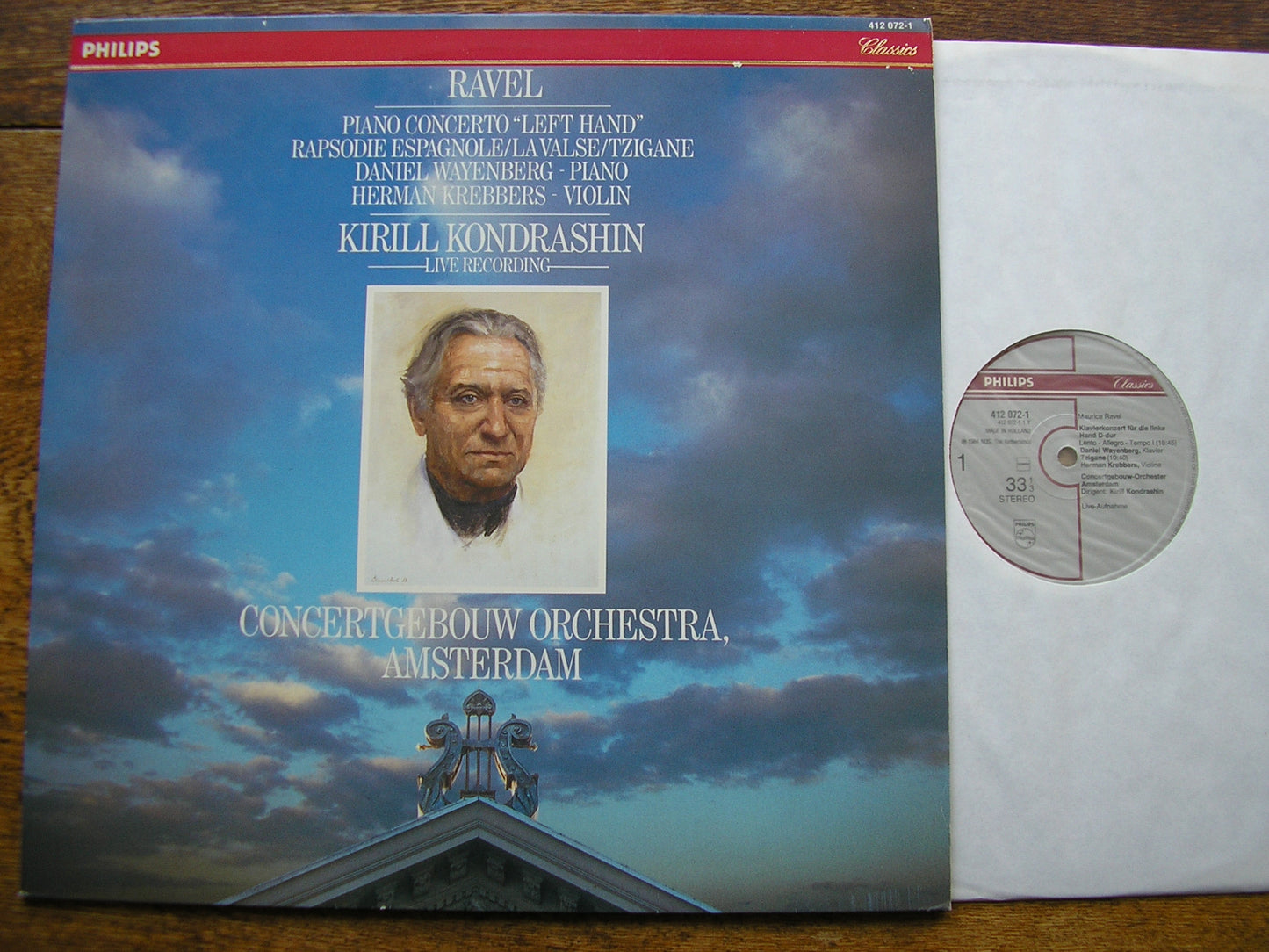 RAVEL: PIANO CONCERTO FOR THE LEFT HAND / LA VALSE / TZIGANE / RAPSODIE   WAYENBERG / COA / KONDRASHIN  412 072