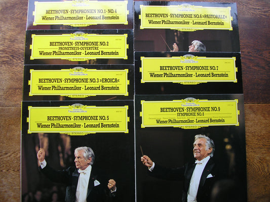 BEETHOVEN: THE NINE SYMPHONIES   BERNSTEIN / VIENNA  PHILHARMONIC  DG 8 LP