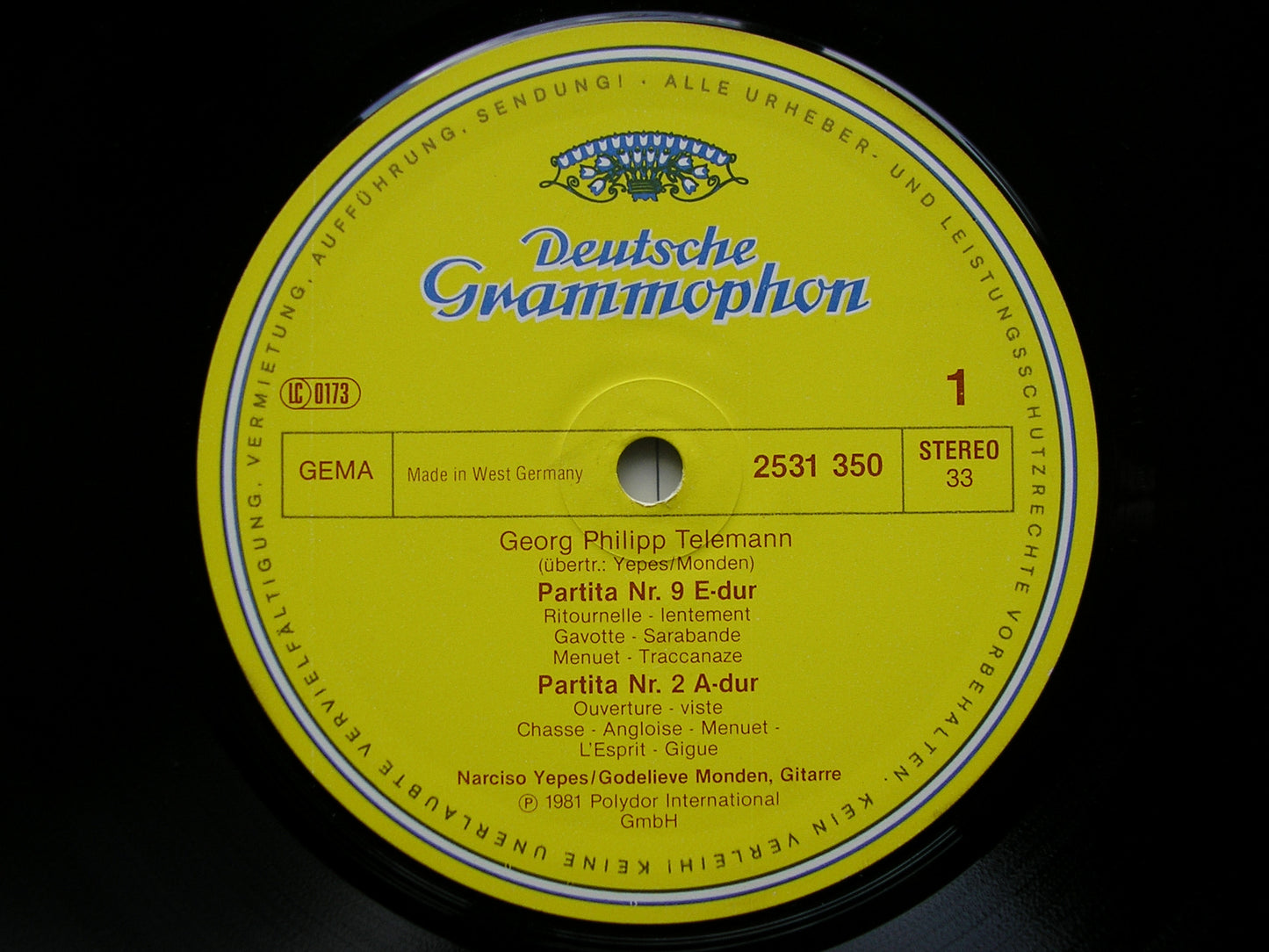 TELEMANN: GUITAR DUOS   YEPES / MONDEN   2531 350