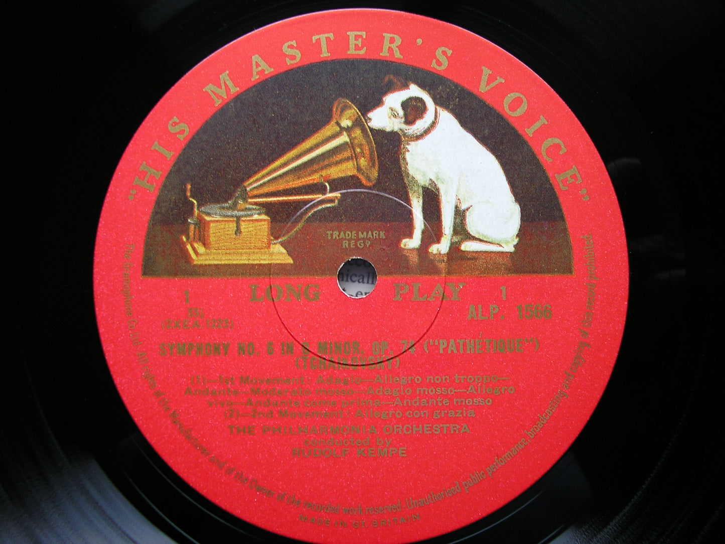 TCHAIKOVSKY: SYMPHONY No. 6  KEMPE /  PHILHARMONIA ORCHESTRA  ALP 1566