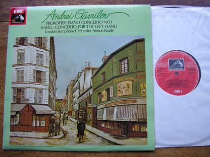 RAVEL: CONCERTO FOR THE LEFT HAND / PROKOFIEV: PIANO CONCERTO No. 1  GAVRILOV / LONDON SYMPHONY / RATTLE   ASD 3571