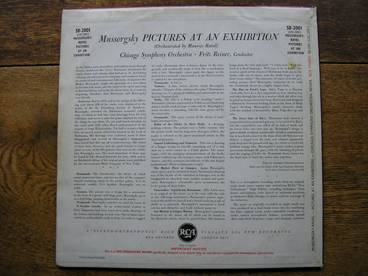MUSSORGSKY: PICTURES AT AN EXHIBITION   REINER / CHICAGO SYMPHONY  SB 2001