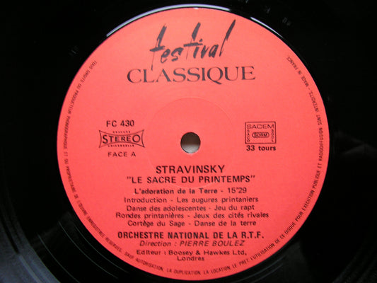 STRAVINSKY: THE RITE OF SPRING / 4 ETUDES FOR ORCHESTRA   BOULEZ / FNRO  FC430