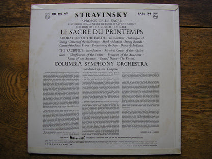 STRAVINSKY: THE RITE OF SPRING  STRAVINSKY / COLUMBIA SYMPHONY  SABL 174